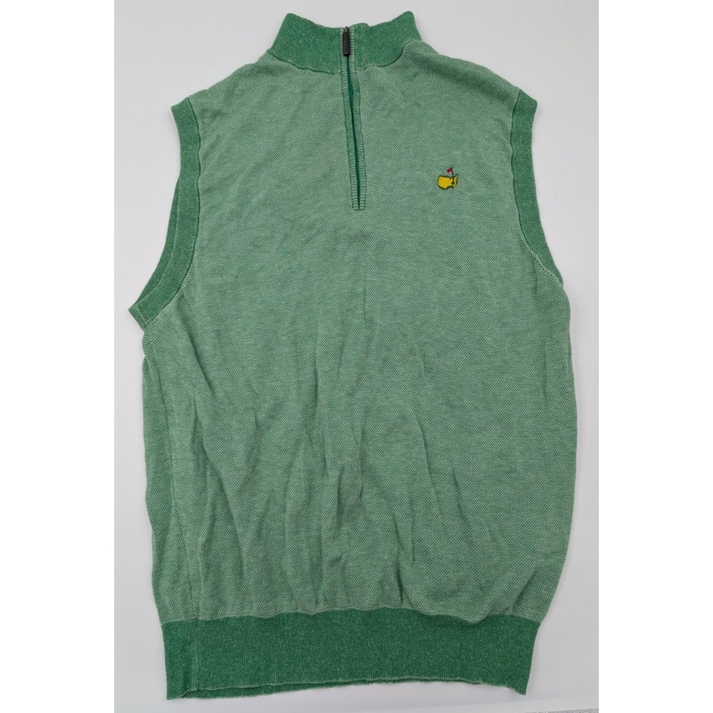 Clubhouse Augusta National Masters Golf Sweater Vest XL Italy Cashmere BlendZip